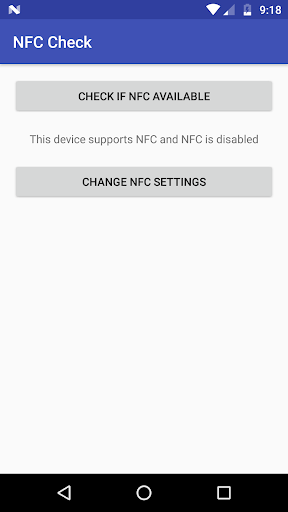 Android application NFC Check screenshort