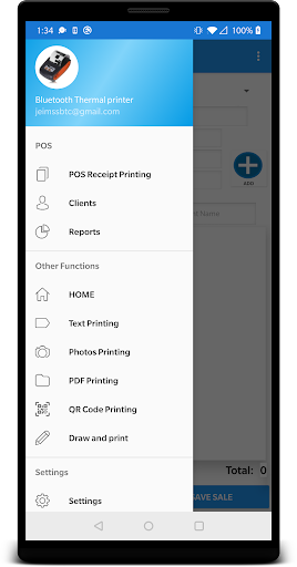 Android application Bluetooth Thermal Printing POS screenshort