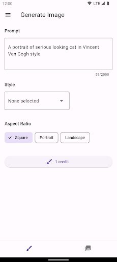 Android application Madang: AI Art Generator screenshort