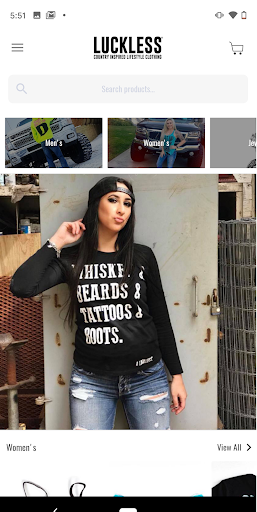 Android application Luckless Outfitters screenshort