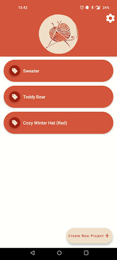 Android application Knittr - Row Counter screenshort