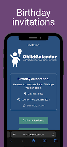 ChildCalendar Screen 3