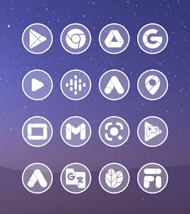 Circle Clear White Icon Pack צילום מסך