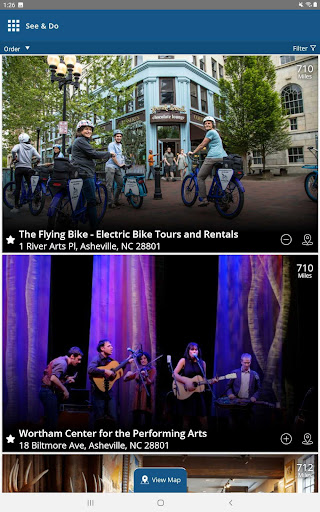 Screenshot of Explore Asheville