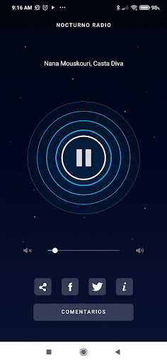 Android application Nocturno Radio screenshort