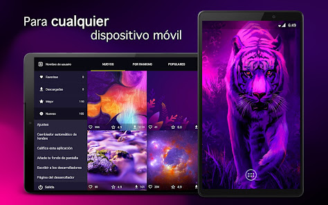 Captura de Pantalla 5 Fondos de pantalla púrpura 4K android