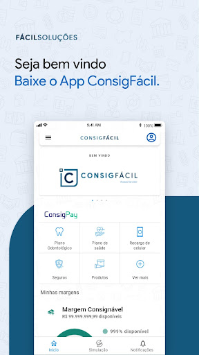 Android application ConsigFácil screenshort