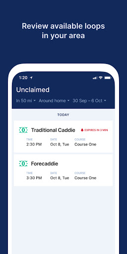 Android application ClubUp - Work as a Caddie screenshort