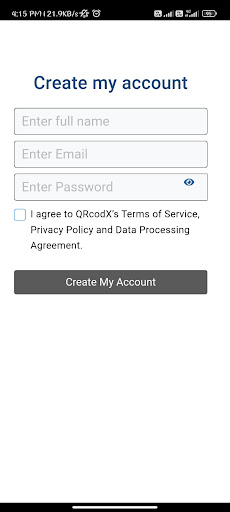 Android application QRcodX Onboarding screenshort