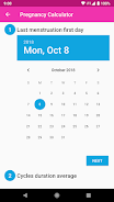 Pregnancy Calculator Calendar Screenshot