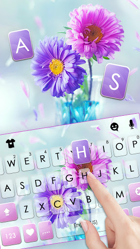 Bright Flower Keyboard Backgro Screen 2
