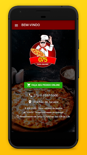 Android application 075 Pizza Delivery screenshort