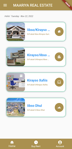 Android application MAARIYA REAL ESTATE screenshort