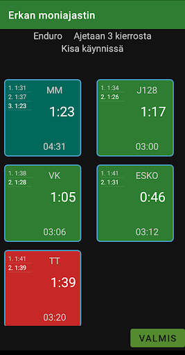Erkkas Multi Timer Screen 2