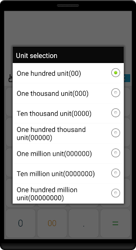 Left hand user calculator app Screen 3