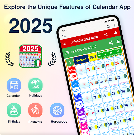 Italia Calendario 2025 Screen 2