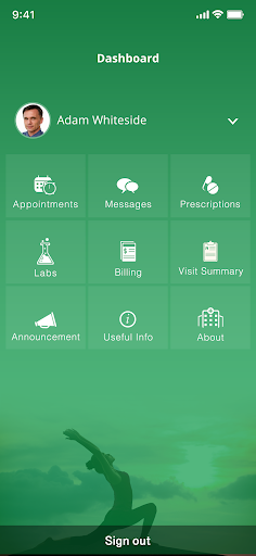 Android application Oasis PHR screenshort