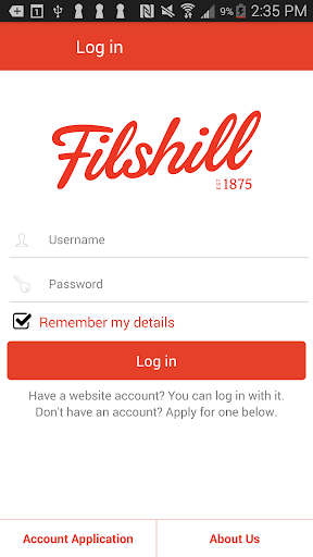 Android application Filshill Wholesale screenshort