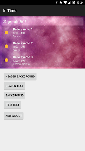 Android application In Time screenshort