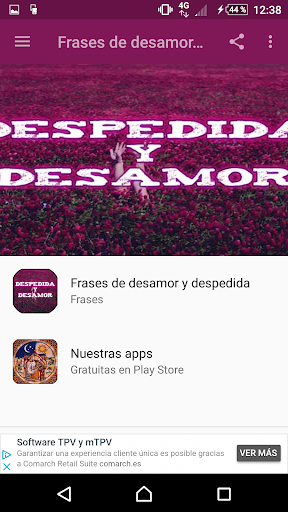 Android application Despedida y desamor imágenes screenshort