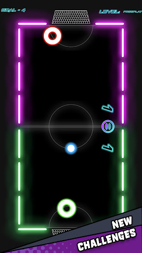 Android application Air Hockey Glow HD Ultimate 2D screenshort