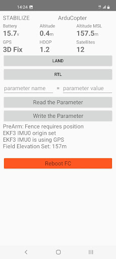 Android application MiniGroundControl screenshort
