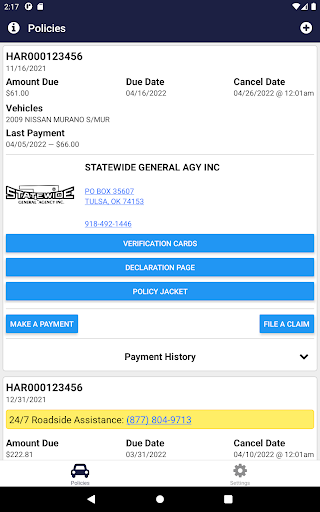 Harbor Insurance Company Screen 3