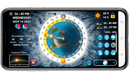 Flat Earth Sun, Moon & Zodiac Clock