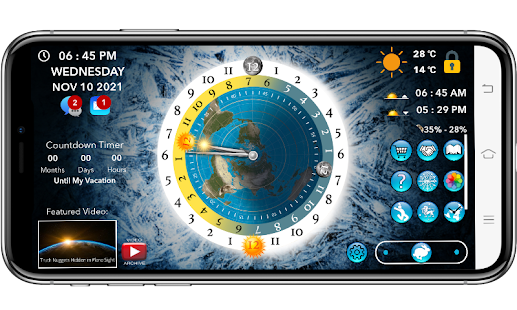 Flat Earth Sun, Moon & Zodiac Clock Screenshot