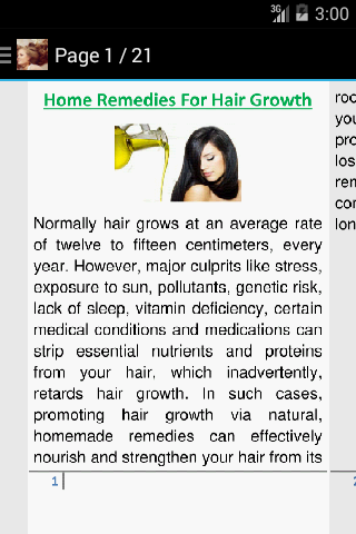 Hair Growth Home Remedy Tips Screen 2