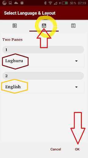 Lughuru Swahili English Arabic
