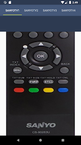 nieve Flojamente Arancel Remote Control For Sanyo TV - Apps on Google Play