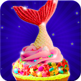 Mermaid Tail Cupcake Game! Trendy Desserts Chef icon
