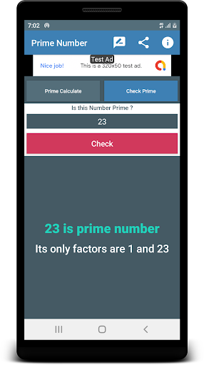 Check Prime Number Calculator Screen 3