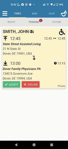 Mobility Route Screen 3