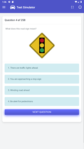 Android application Washington DMV Test screenshort
