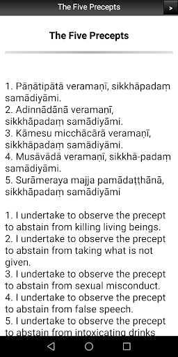 Buddhism: The Five Precepts Screen 2