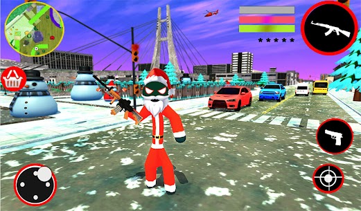 Santa Stickman Rope Hero: Gangster Crime Simulator 1