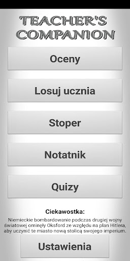 Android application Asystent Nauczyciela screenshort