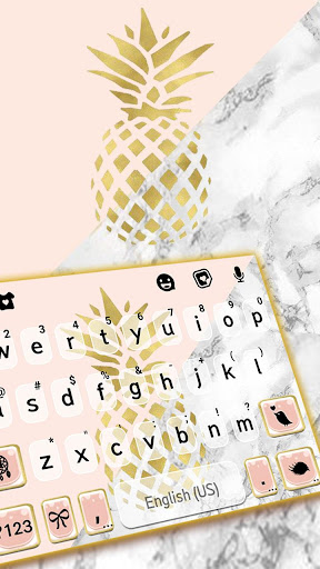 Android application Marble Gold Pineapple Keyboard screenshort