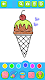 screenshot of Glitter ice cream coloring