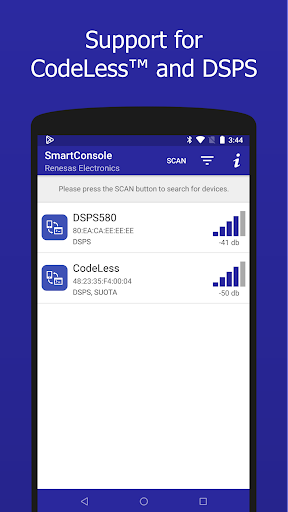 Android application Renesas SmartConsole screenshort