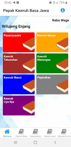 Android application Kawruh Basa Jawa Pepak screenshort