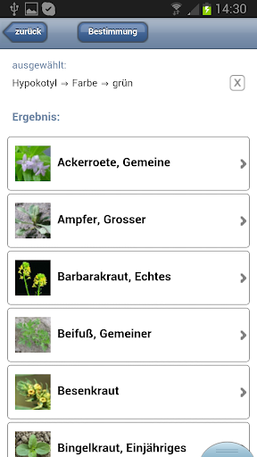 SFZ-Unkraut-Bestimmung Screen 2