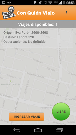 Android application Con Quién Viajo - Conductor screenshort