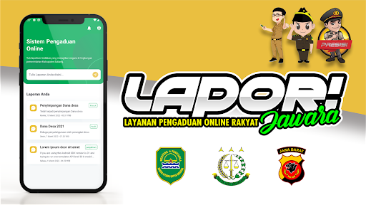 Android application LAPOR Jawara screenshort