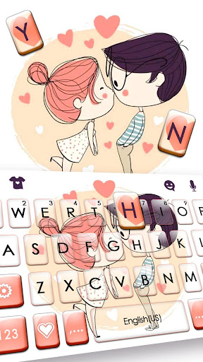 Couple Love Kiss Keyboard Them Screen 2