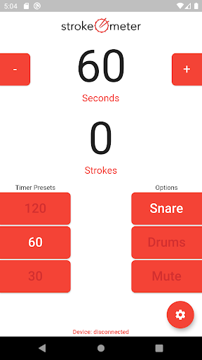 Android application strokeOmeter screenshort