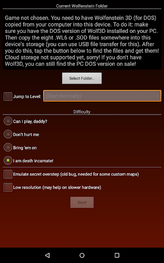 Android application Automatic Wolfenstein 3D screenshort