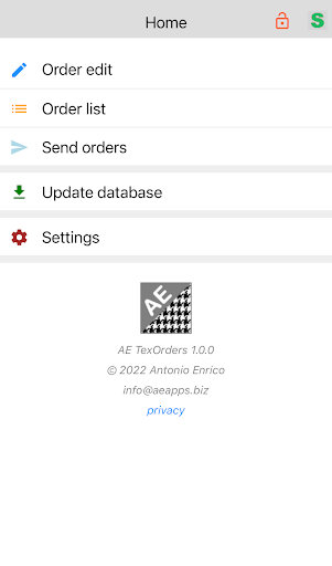 Android application AE TexOrders screenshort